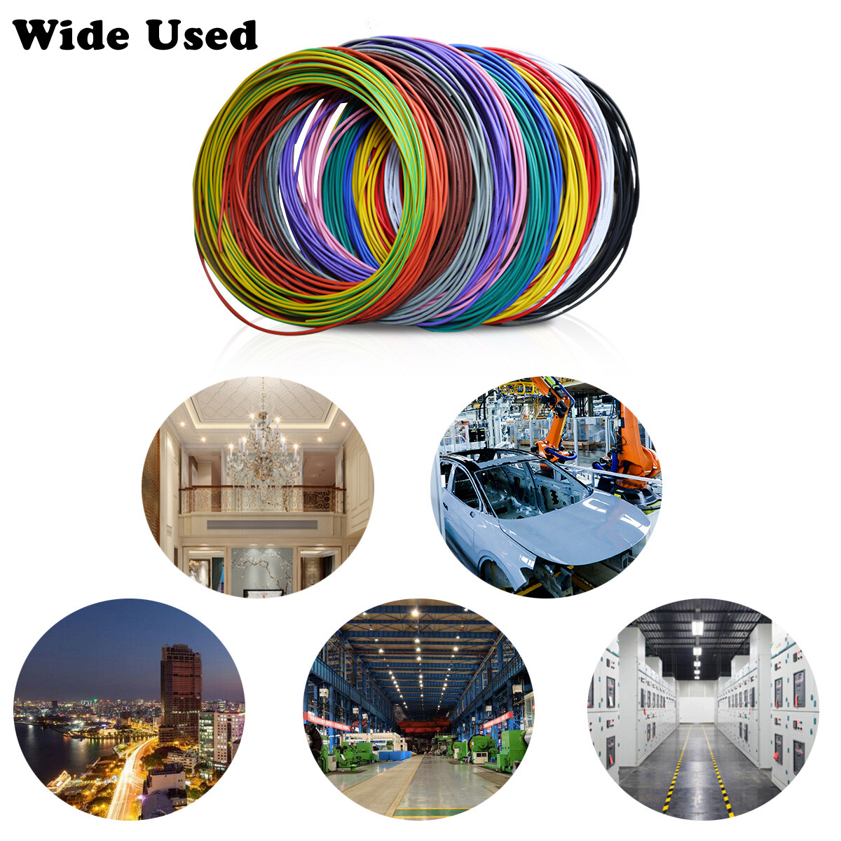 UL1007 Tinned Coppers Stranded Electrical Wire Cable – 26 AWG PVC Hookup Wires