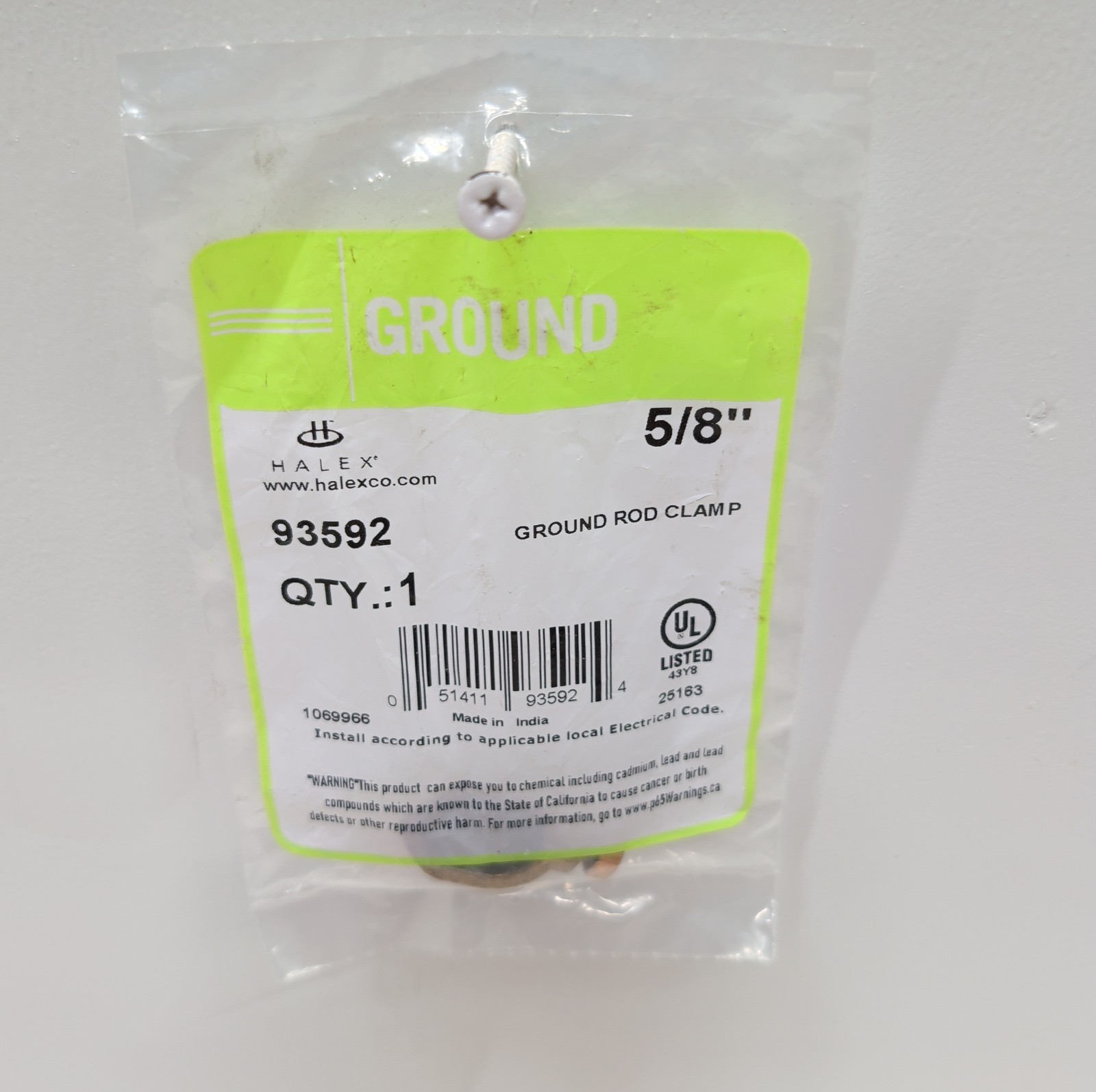 Halex 93592 Bronze Ground Rod Clamp 5/8″ High Strength 0.625″ Electrical New