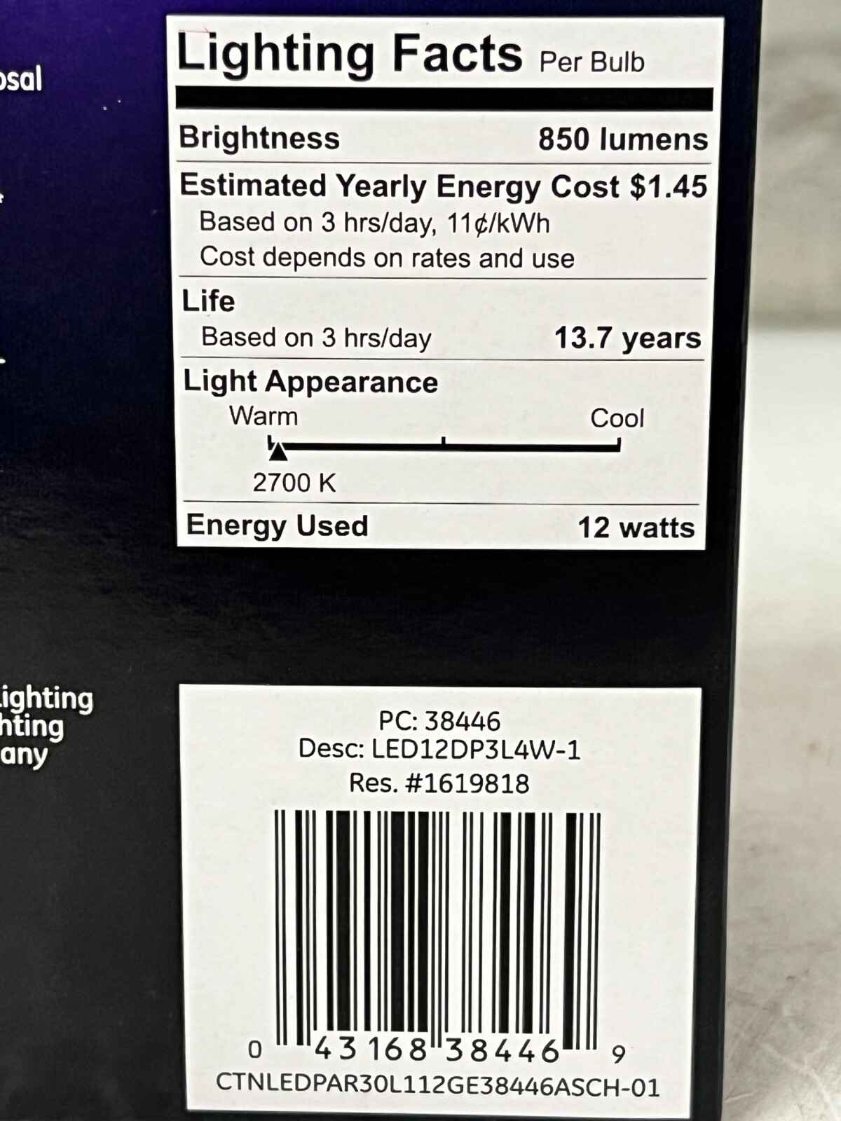 QTY 9 GE LED Flood Bulbs,Par30, Soft White, Long Neck, 1000 Lm, 12-Watt – 38446