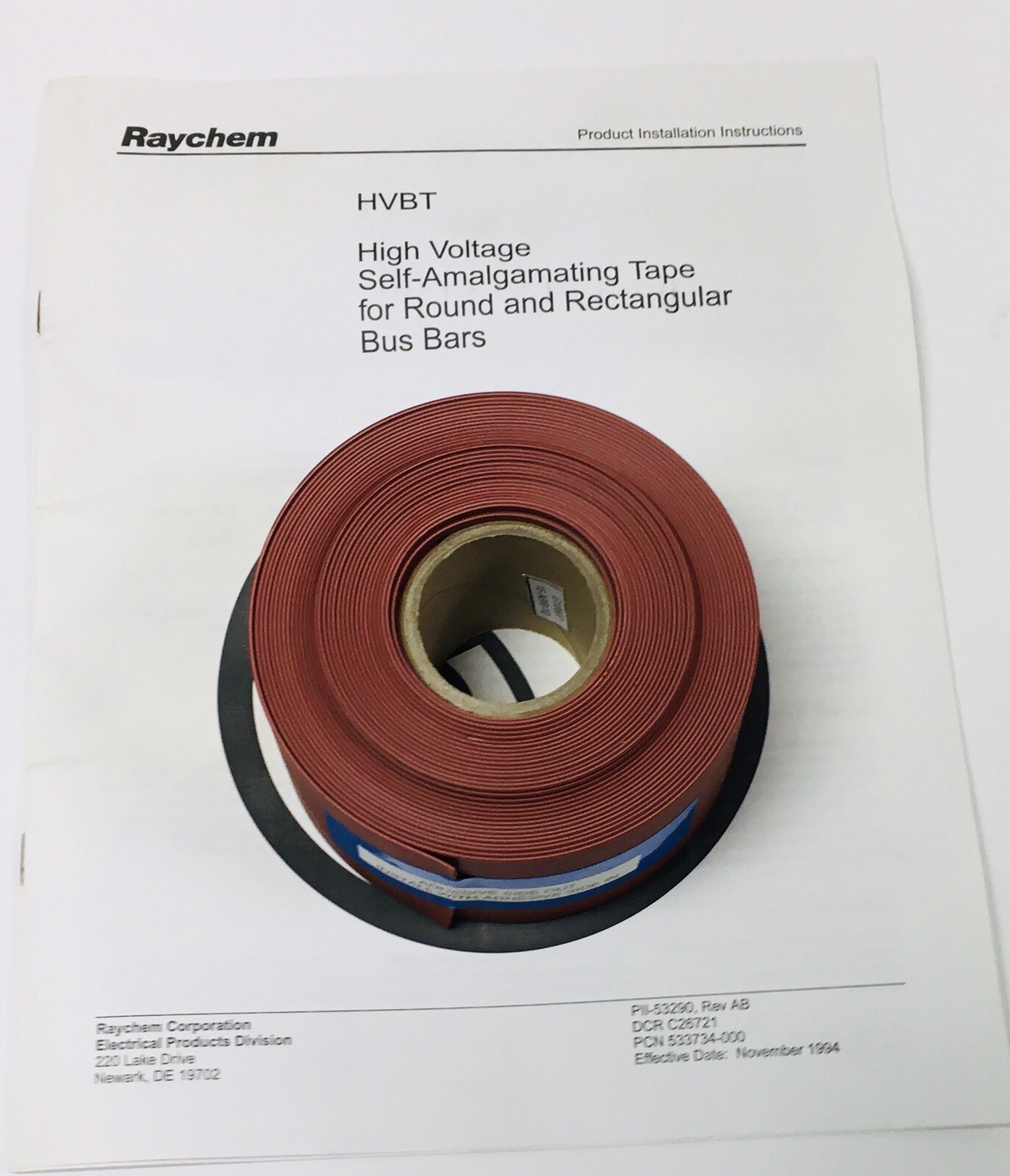 COVALENCE HVBT-2-R(B4) HIGH VOLTAGE BUS TAPE 2″W x 25’L ROLL 4CT. BOX !NEW!