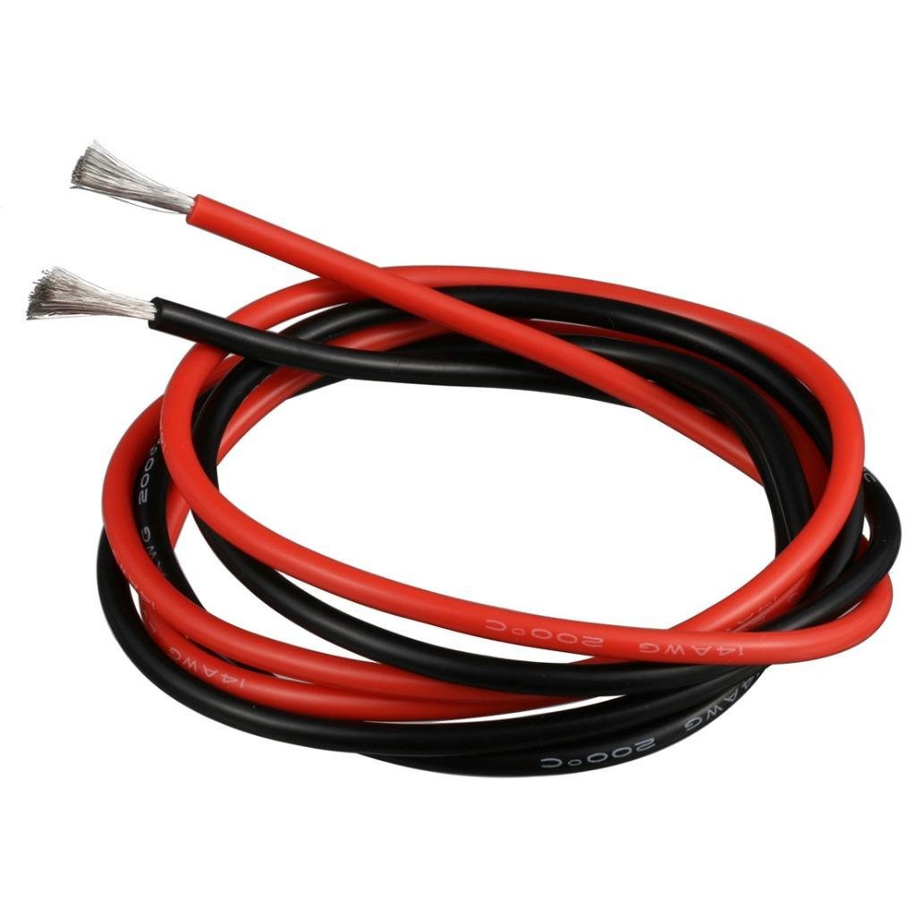 14 Gauge Silicone Wire Kit Red Black White Blue and Green Each 25Ft 14 AWG Stran