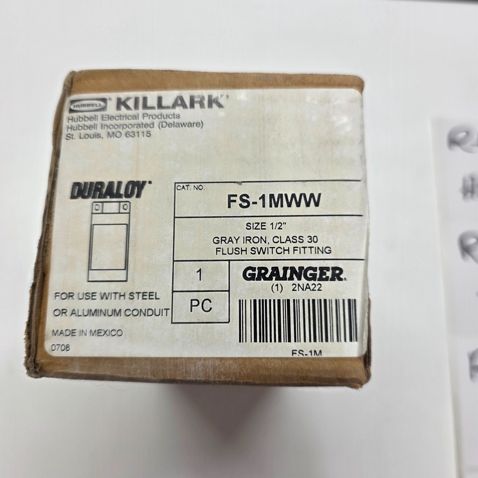 KILLARK CAT NO: FST-1MWW – 1/2″ CAST IRON DEVICE BOX NEW IN BOX