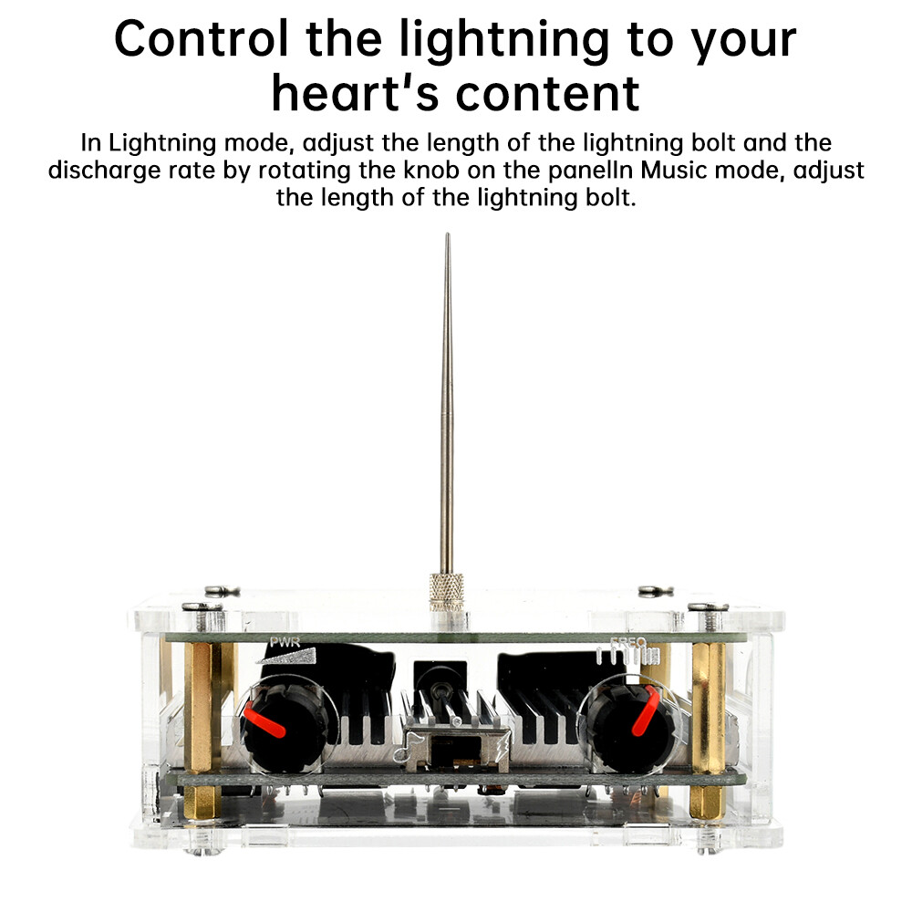 110-220V Bluetooth Music Tesla Coil Arc Generator Artificial Lightning Touchable