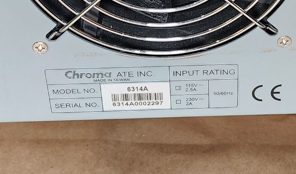 Chroma 6314A DC Electronic Load 4-Slot Mainframe w programmable 63102A 63103A