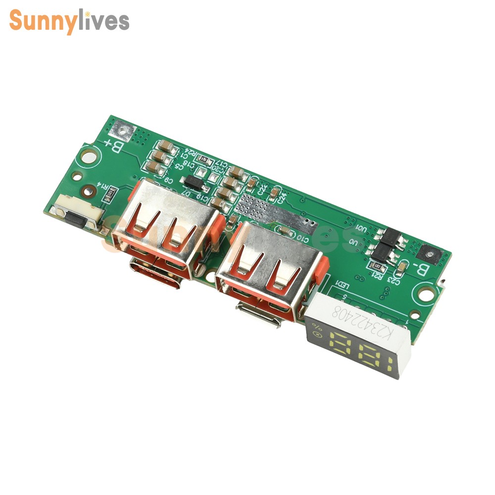 PD/QC 22.5W Fast Charging Module DIY Mobile Power Bank Circuit Board LED Display
