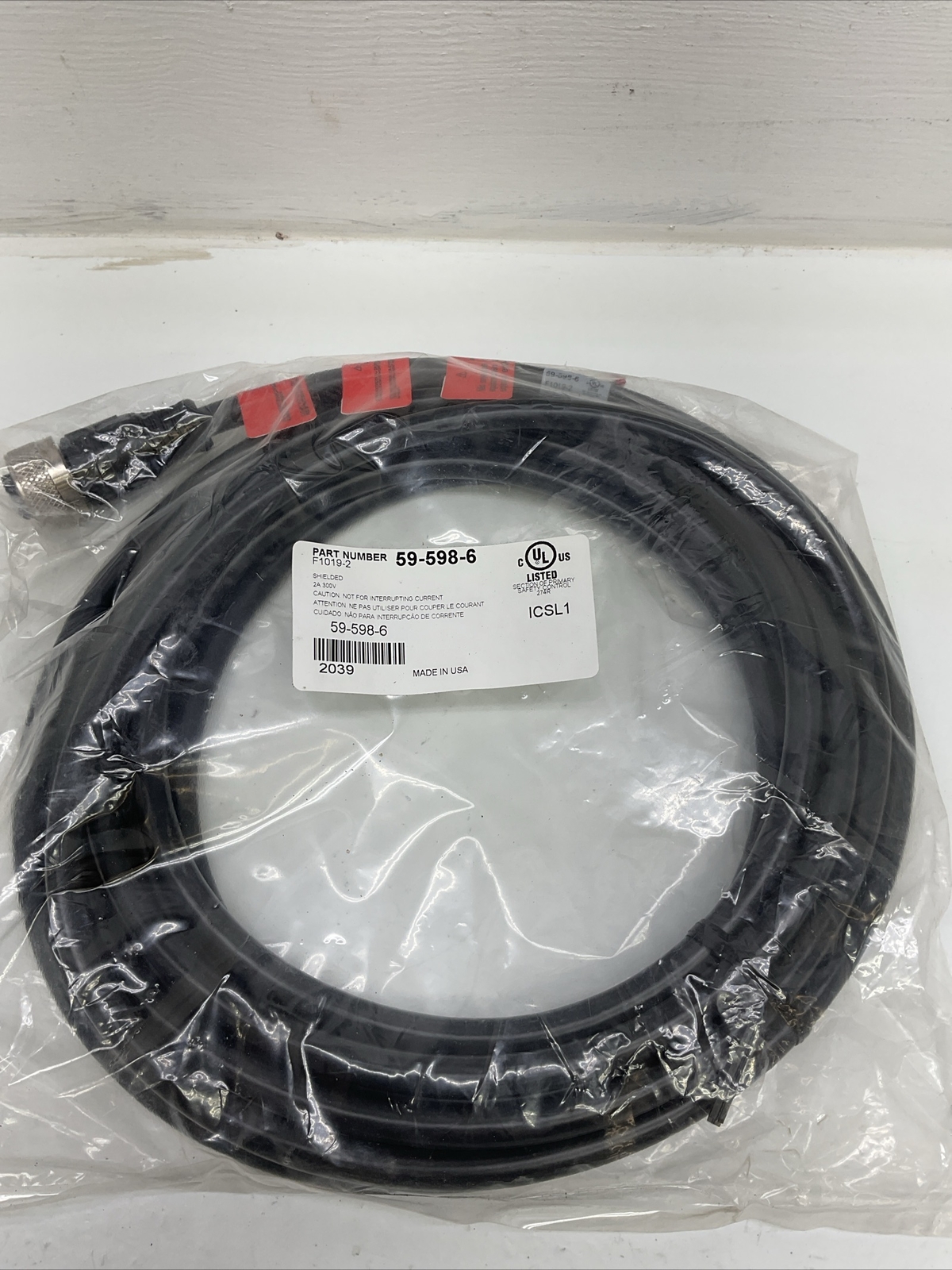 UTC Fire & Security Company Fireye 20 Ft Wired Cable Assembly 59-598-6 NEW