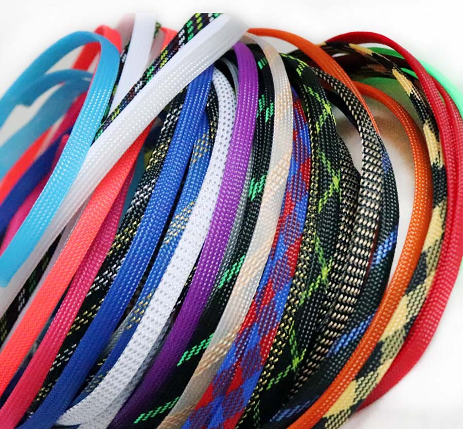 Braided Cable Sleeving Various Sizes/Colors Expandable Sheathing Cable Harness