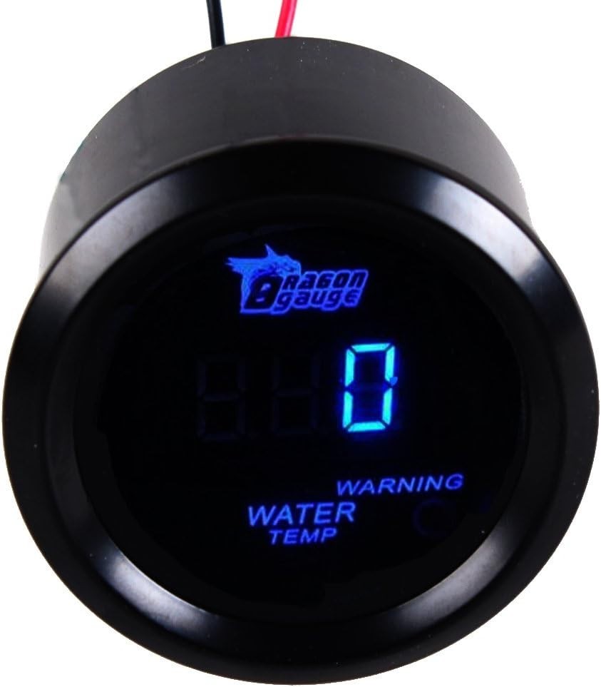 Medidor de Temperatura del Agua 2″ 52 mm Coche Universal Digital Luz LED Az