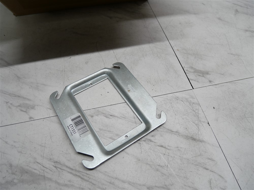 100 ct 4 in. W Steel Metallic 1-Gang Single-Device Square Cover, 1/4 in. Raised