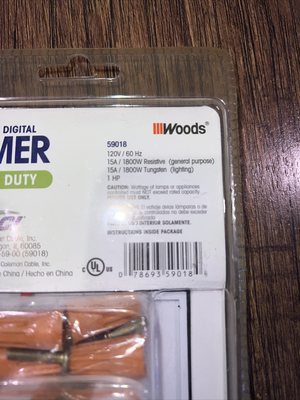 Woods 15-Amp 7-Day In-Wall Programmable Digital Timer Switch, White – Heavy Duty