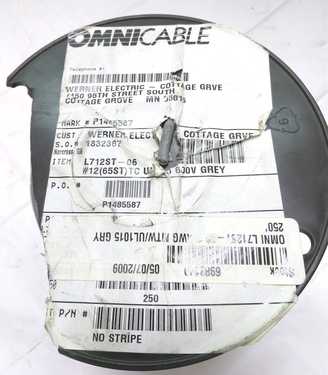 New Omni 712ST-06 MTW Electrical Wire, 41 Strand, 14 AWG, 600V, UL1015, 250′