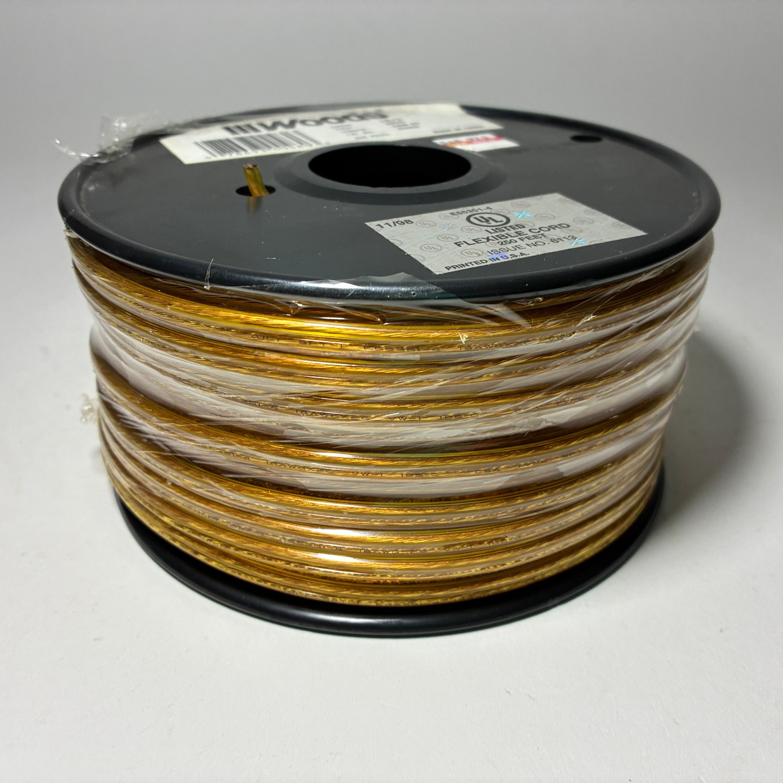 Woods 18/2 Thermostat Doorbell Wire 2 Conductors Solid Copper – 250 Feet SPT1