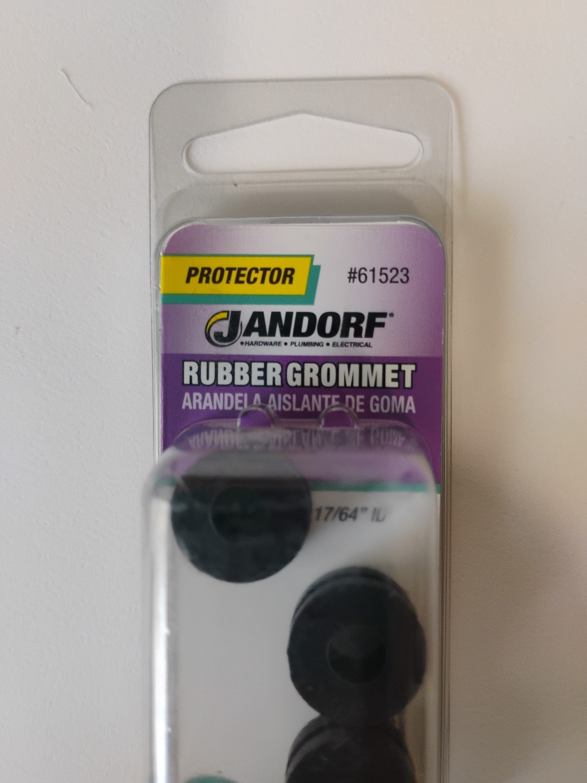 Jandorf RUBBER GROMMET 3pk OD 5/8″ ID 5/16″ Depth Cover Hole Protect Cable 61523