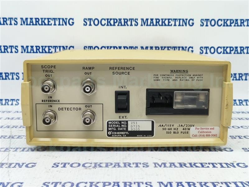 COHERENT 251 Spectrum Analyzer Controller 251 .6A/115V .3A 230V 50-60HZ 40W