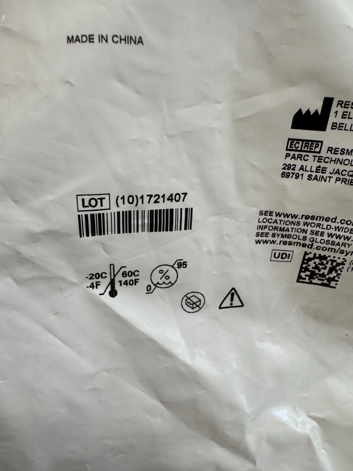ResMed AirFit F30I Conduit Standard 63369 New (e41)