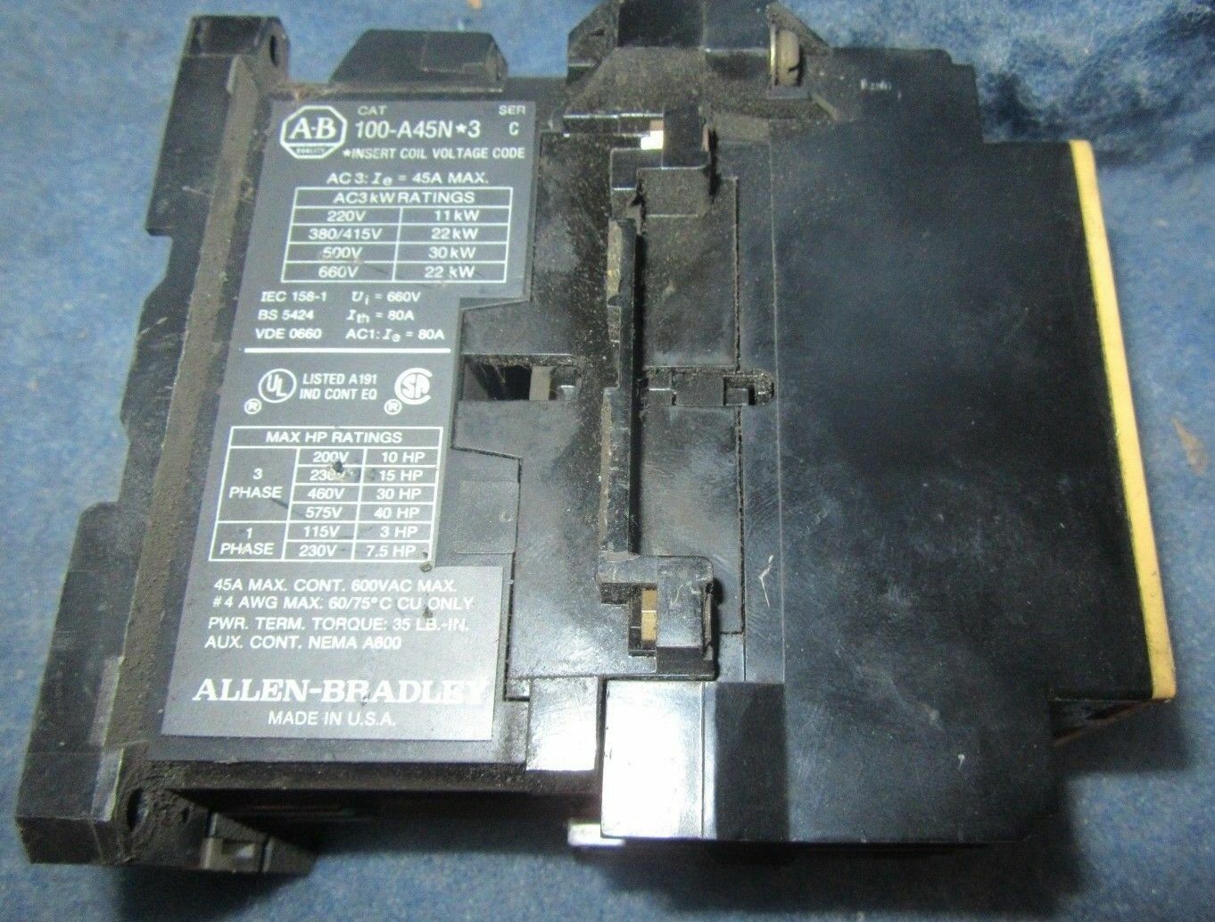 Allen-Bradley 100-A45N*3 Series C Contactor 1 Year Warranty