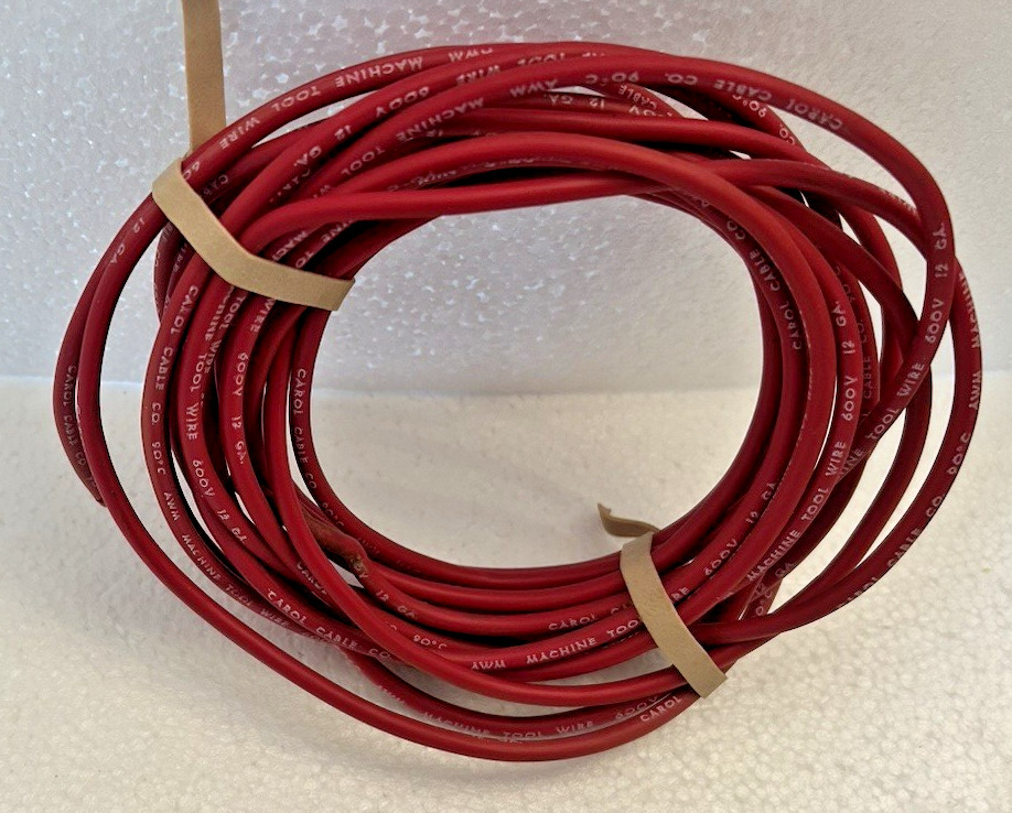 #1071 -1 Carol Brand Machine Tool Wire 12 gauge 17 Feet New Open Box