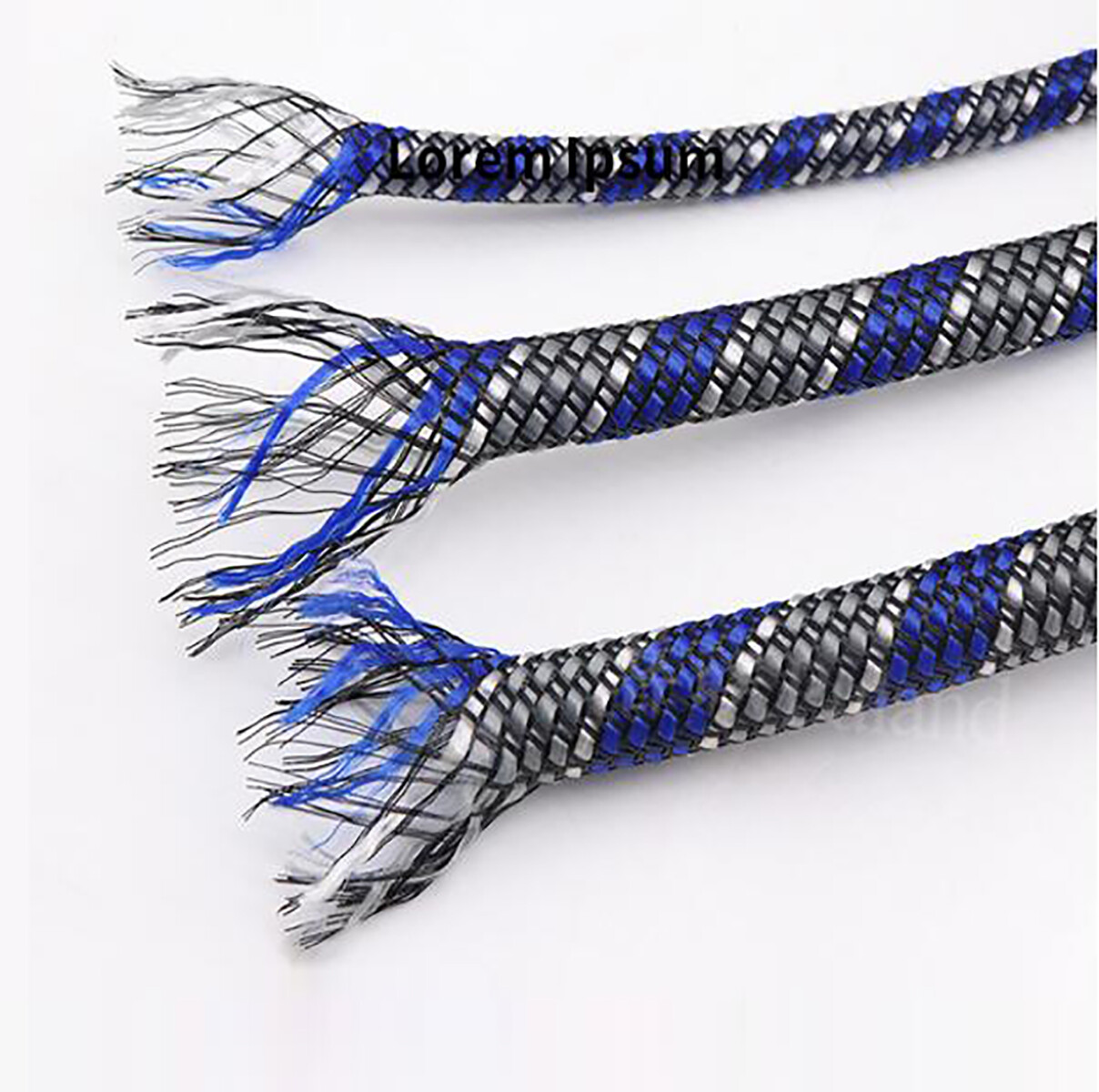 Blue/White/Gray PP Cotton&PET Expandable Braided Sleeve Sheath Cable DIY Modding