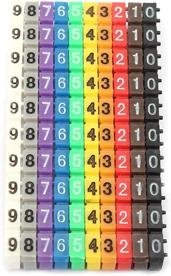 Easy-To-Use 100PCS Multicolor Cable Markers for Reliable Wire Identification