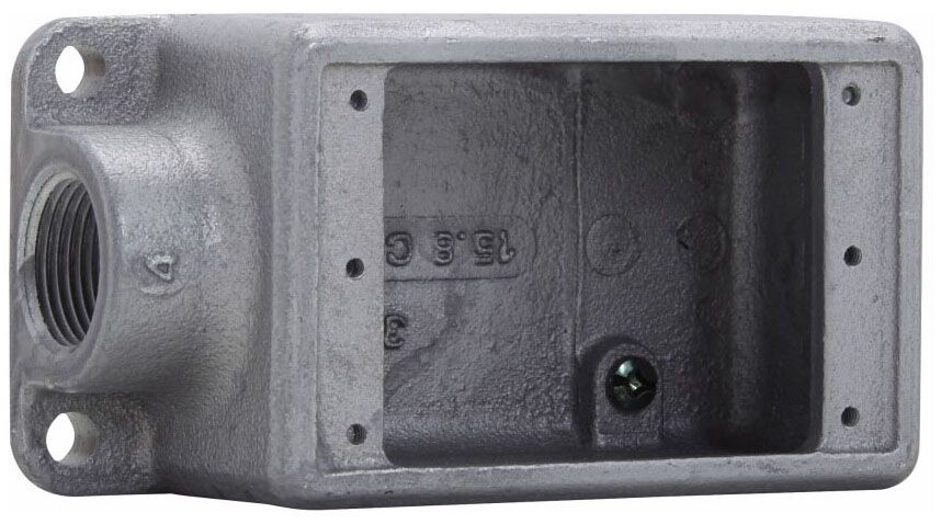 Crouse-Hinds FS2, 1-Gang, (1) 3/4″, Iron, FS, Shallow, Cast Device Box, 1pc