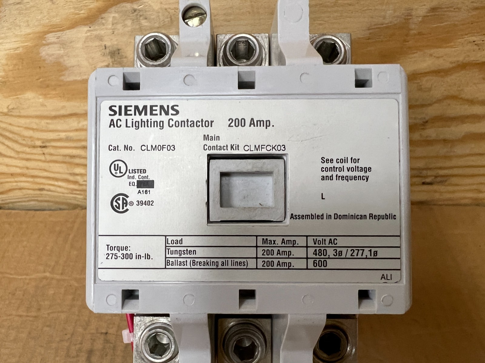 SIEMENS, CLM0F03, 200A AC LIGHTING 3POLE CONTACTOR, XLNT TAKEOUT! MAKE OFFER!!