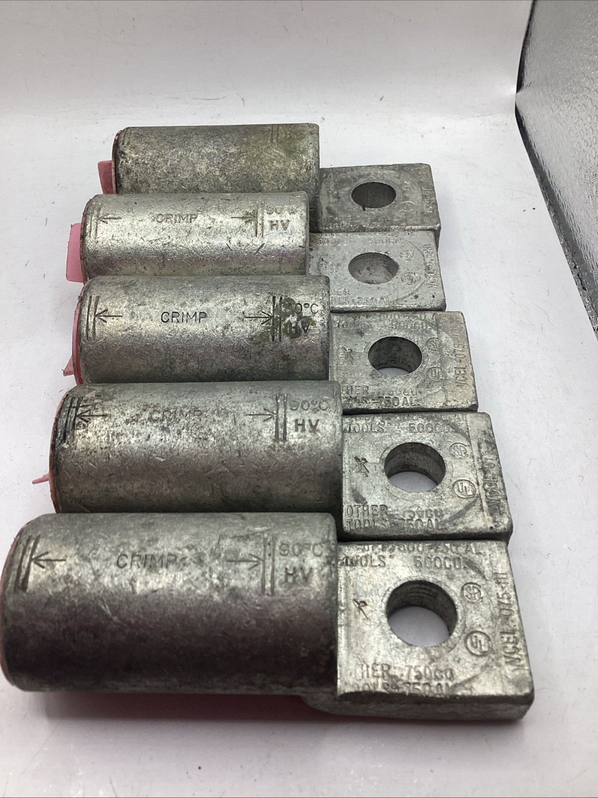 Lot Of 5 Hubbell VCEL-075-H1 1-Hole Compression Lug Terminal 500CU
