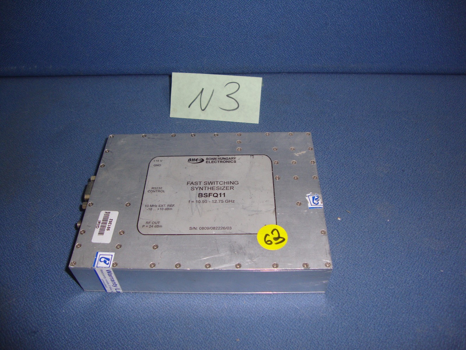 BHE Bonn Hungary Electronics FAST SWITCHING SYNTHESIZER BSFQ11 10.95-12.75 GHZ