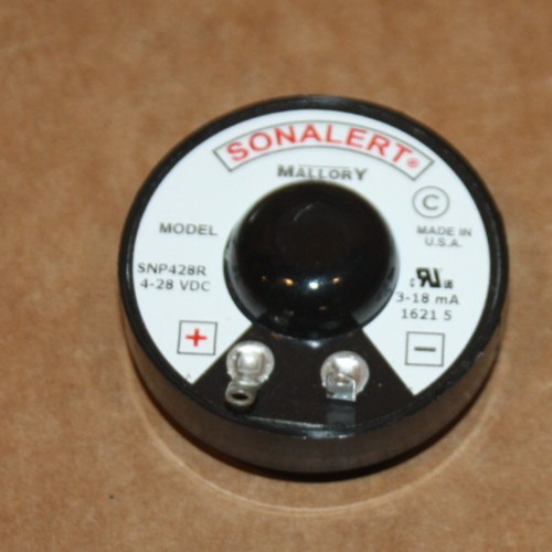 Mallory SNP428R sounder sonalert 4-28vdc, 3-18ma, fits 1.0″ hole