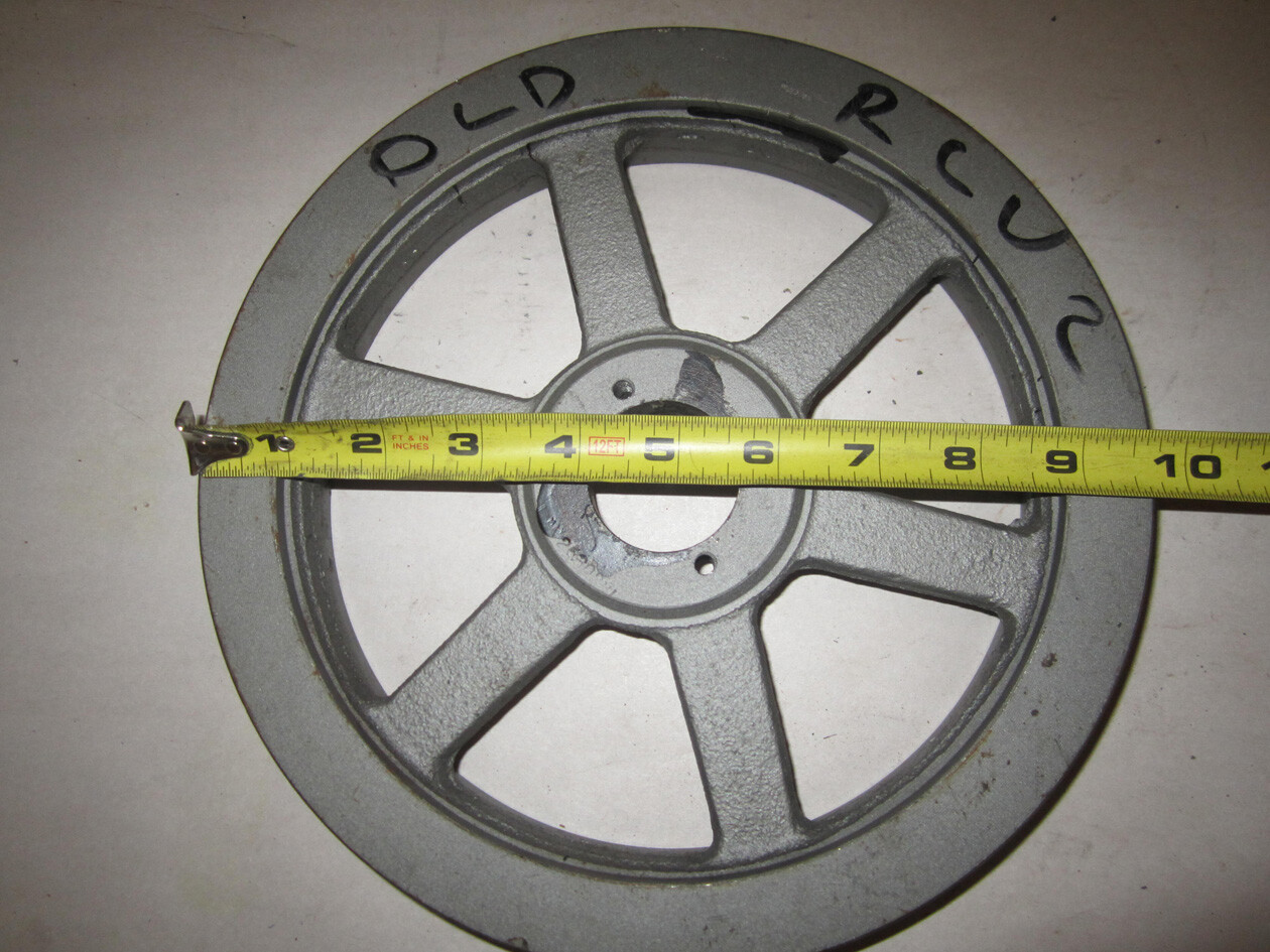 TB Woods Cast Iron Double Groove Light Duty Sheave, Model 2BK100QT, Used