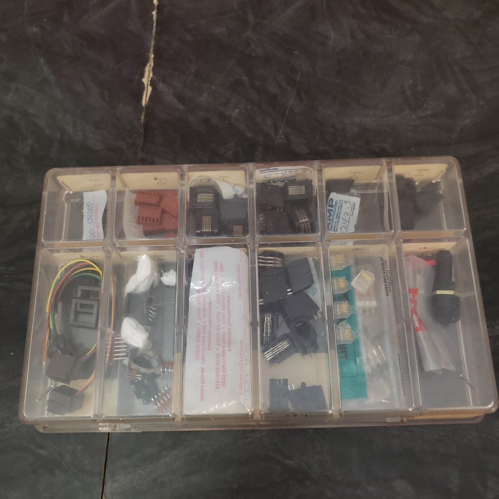 AMP Incorporated Mixed Lot of Engineering Components Jacks Circuits Plug Module