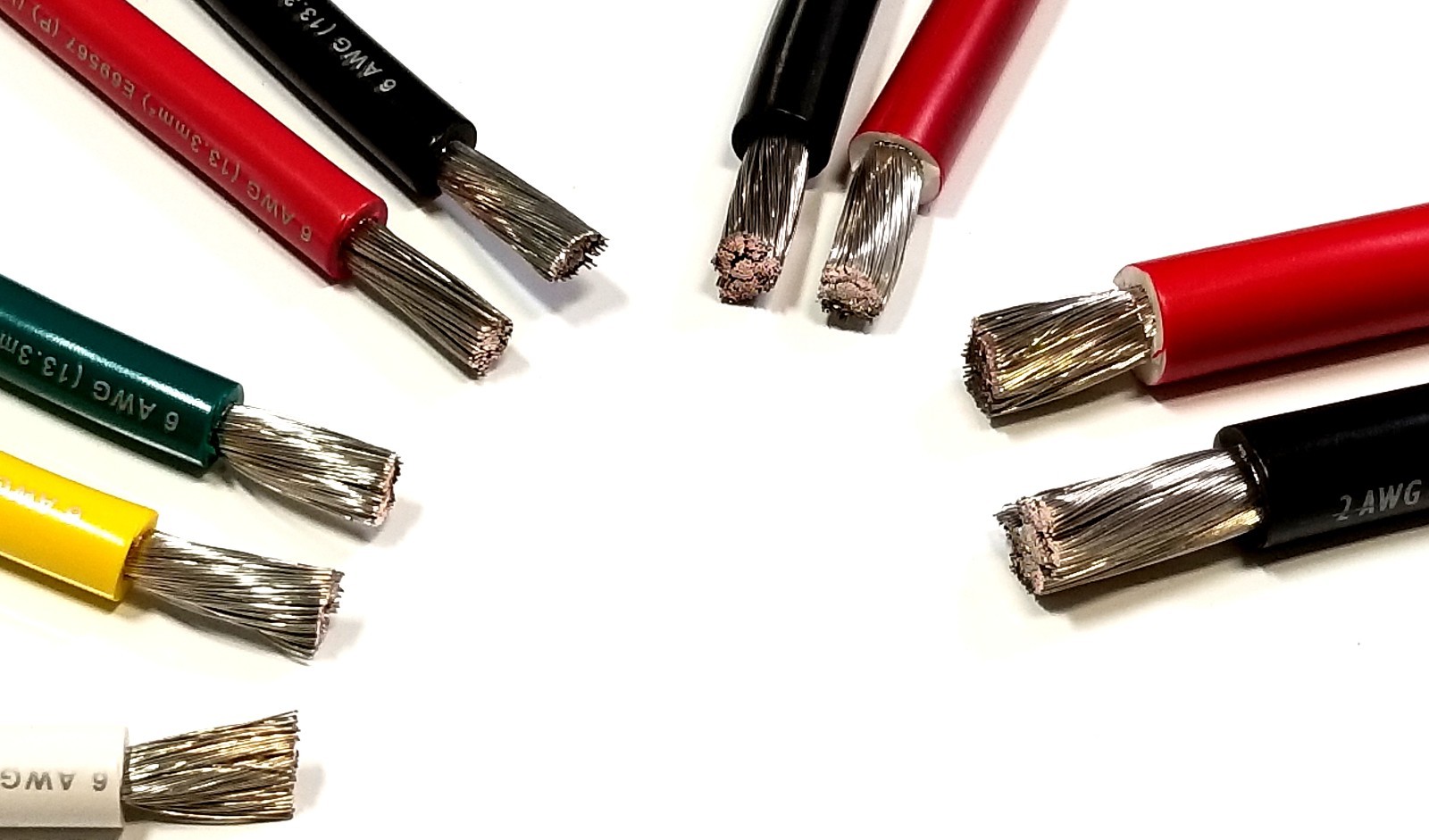 Battery Cable Marine Grade Tinned Copper 6, 4, 2 1 1/0 2/0 AWG PER Foot SGT