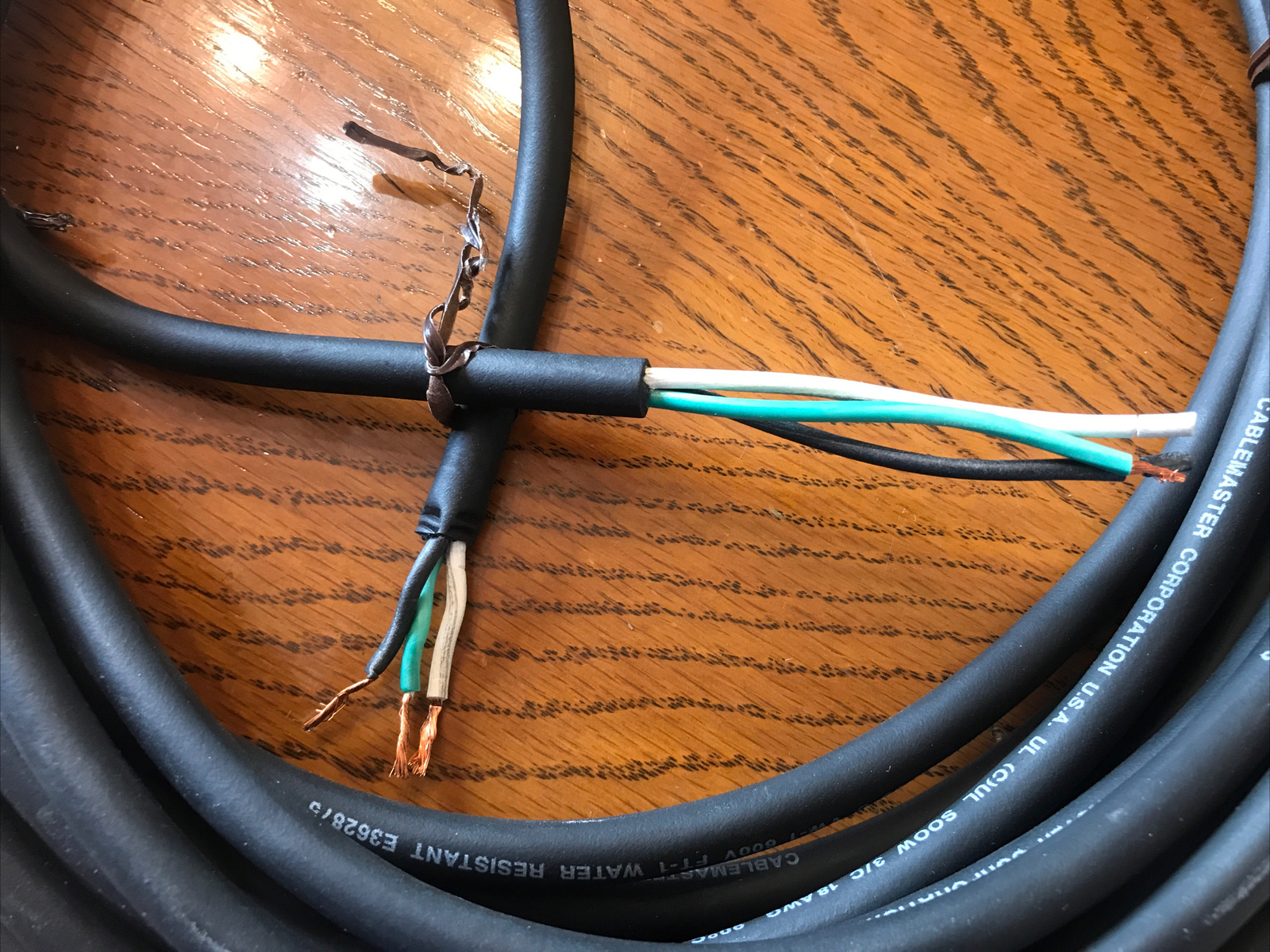 18 AWG SOOW 3/C Cord 600 Volt Water Resistant UL (C)UL VW-1 Heavy Cord 30Ft Cord