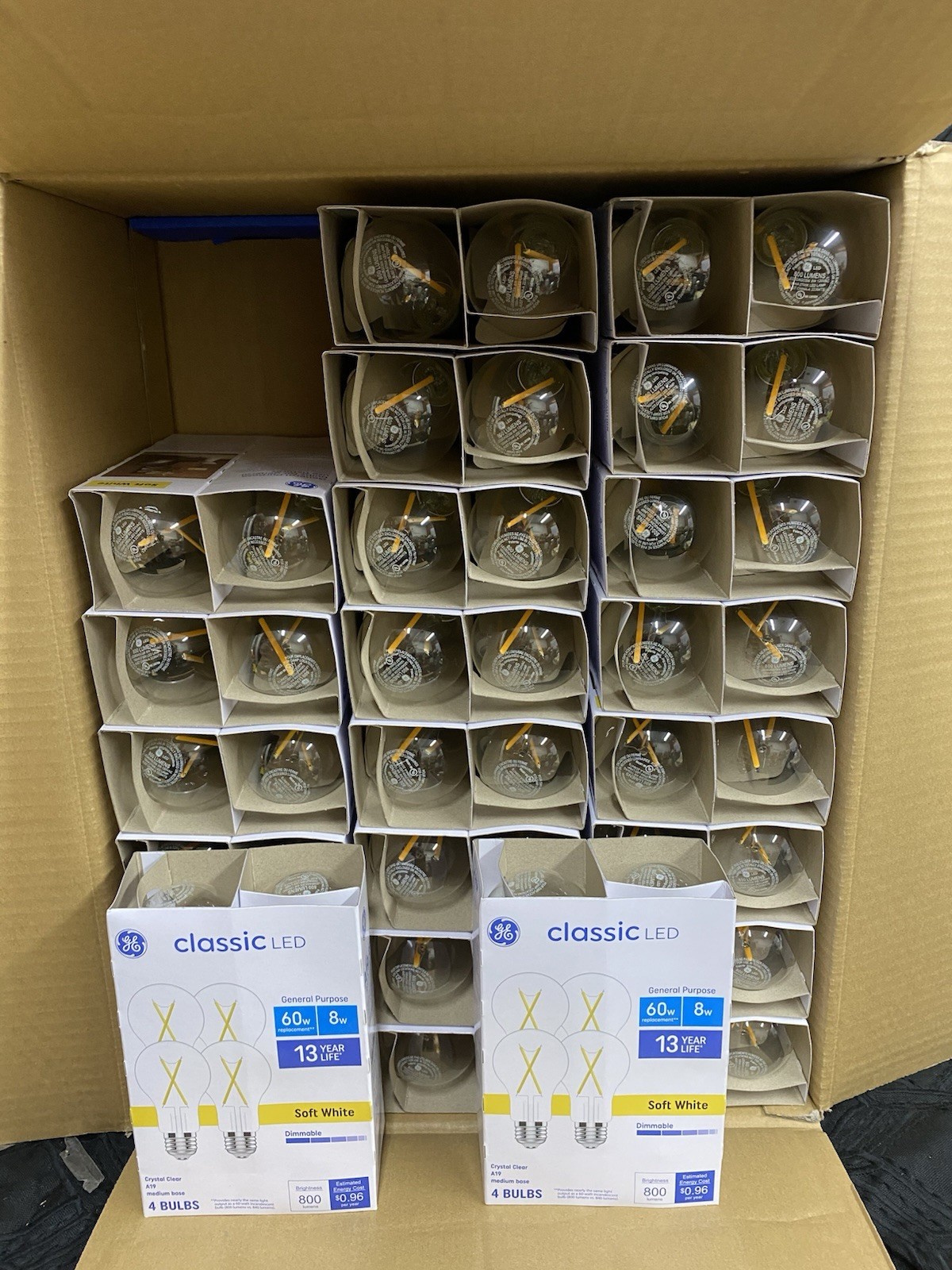 96 BULBS Packages GE 60 Watt LED Standard light bubs BEST PRICE Online 50 CENTS
