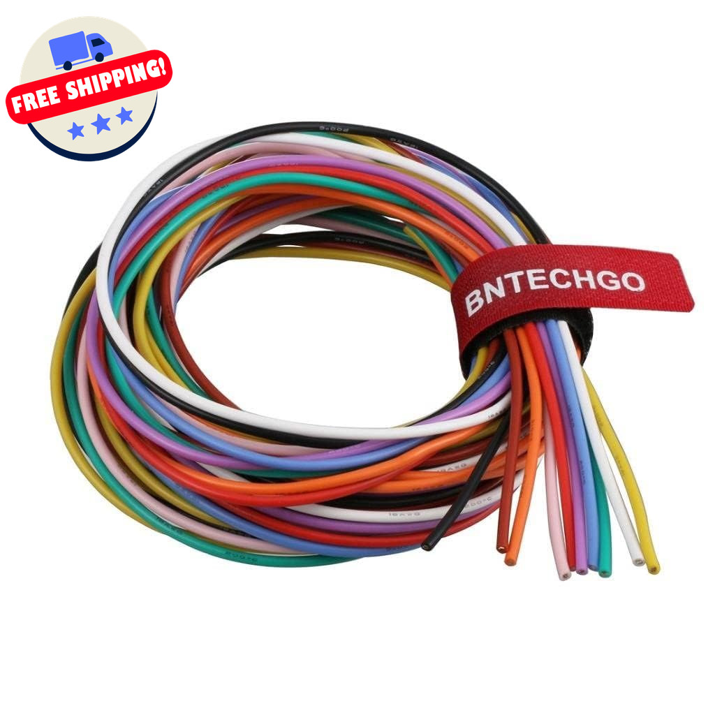 20 AWG Silicone Wire 10 Color Kit – 100Ft, Tinned Copper, Flexible