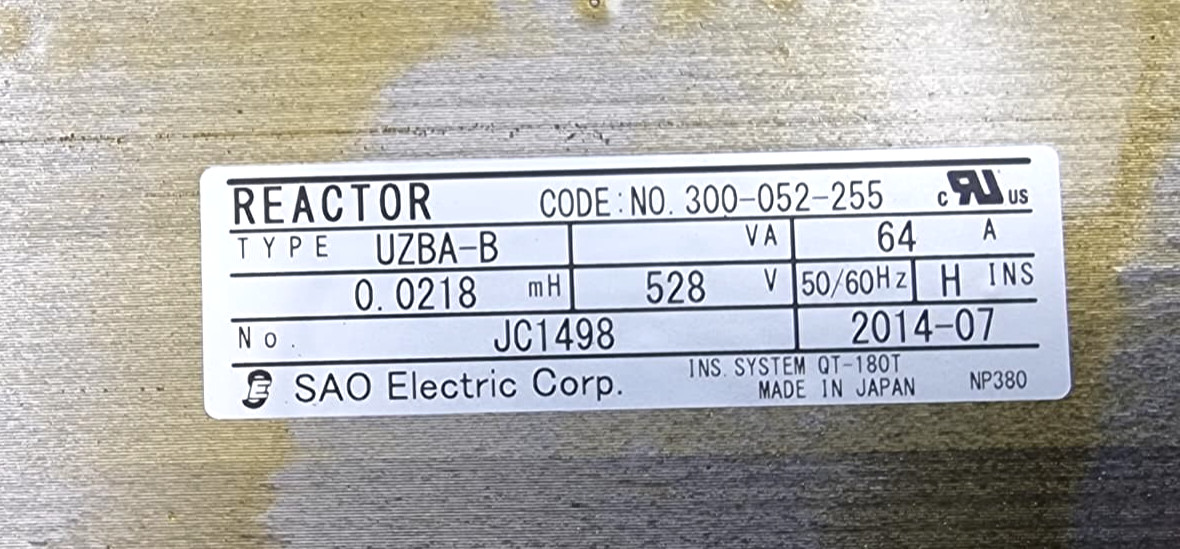 YASKAWA UZBA-B AC Reactor 300-052-255