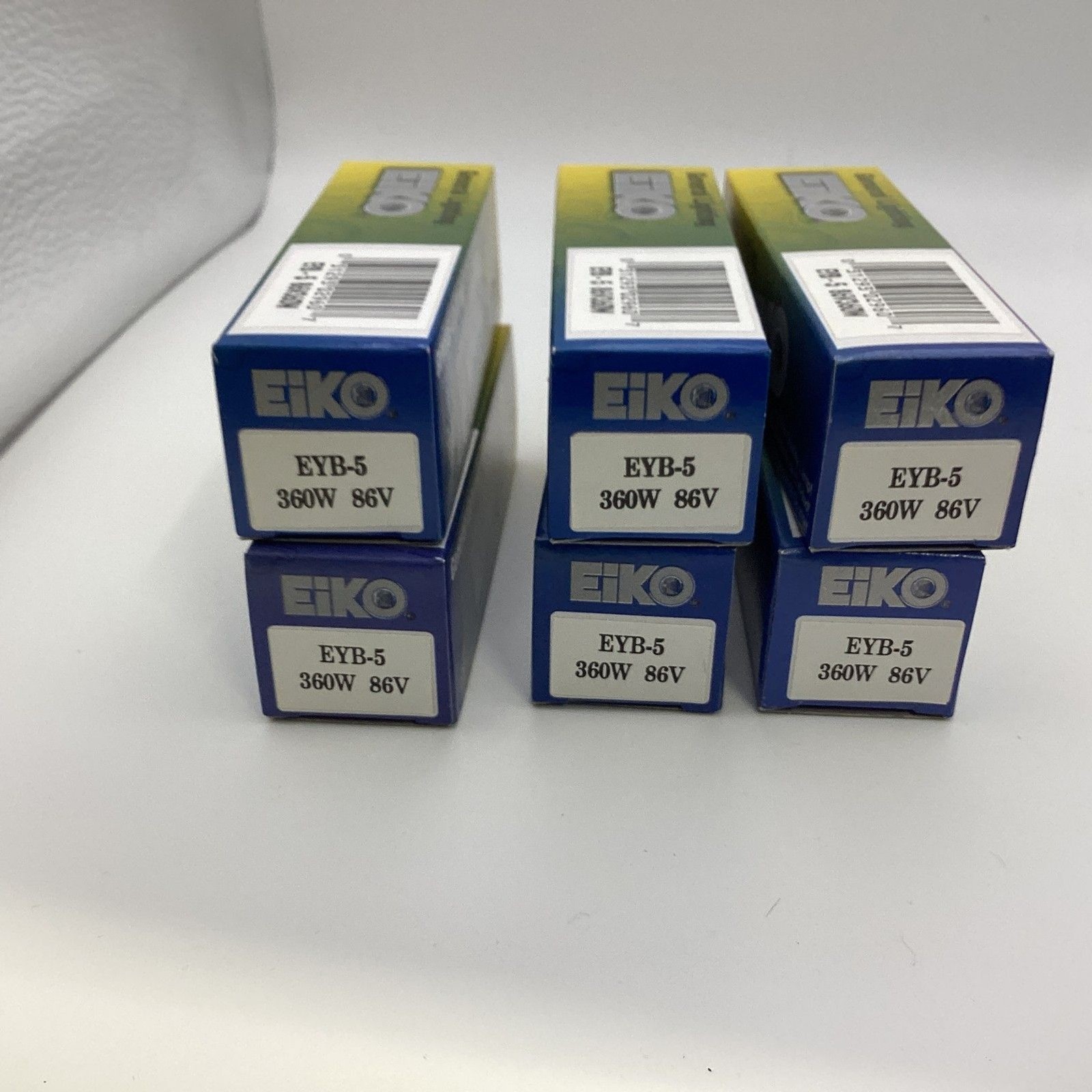 EIKO EYB-5 360W 86V General Lighting Lamp Bulb 6-Pack New Old Stock NOS