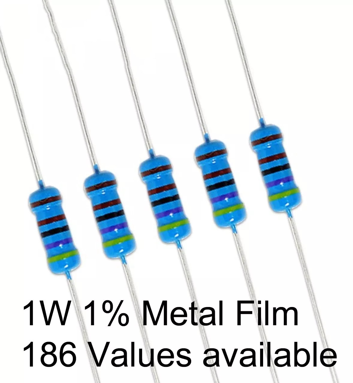‌1W 1% Metal Resistors 0.1Ω-2.2MΩ E24 Series 200+ Values DIY/Repair Kit‌