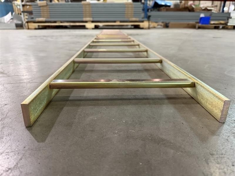 Central Steel Fabricators | 11012ZY 12″ x 116.5″, 1.50″ – Solid Bar Cable Rack