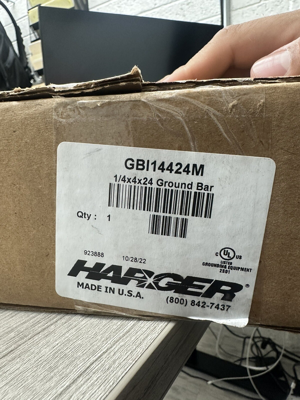 Harger 1/4x4x24 Ground Bar GBI14424M