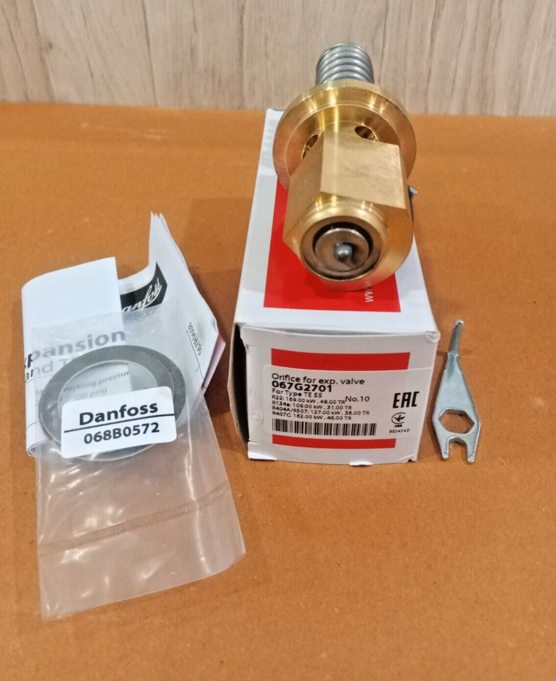 1PC- Danfoss 067G2701 Orifice for expansion valve, ORF,R407C/ TE 55- Brand New