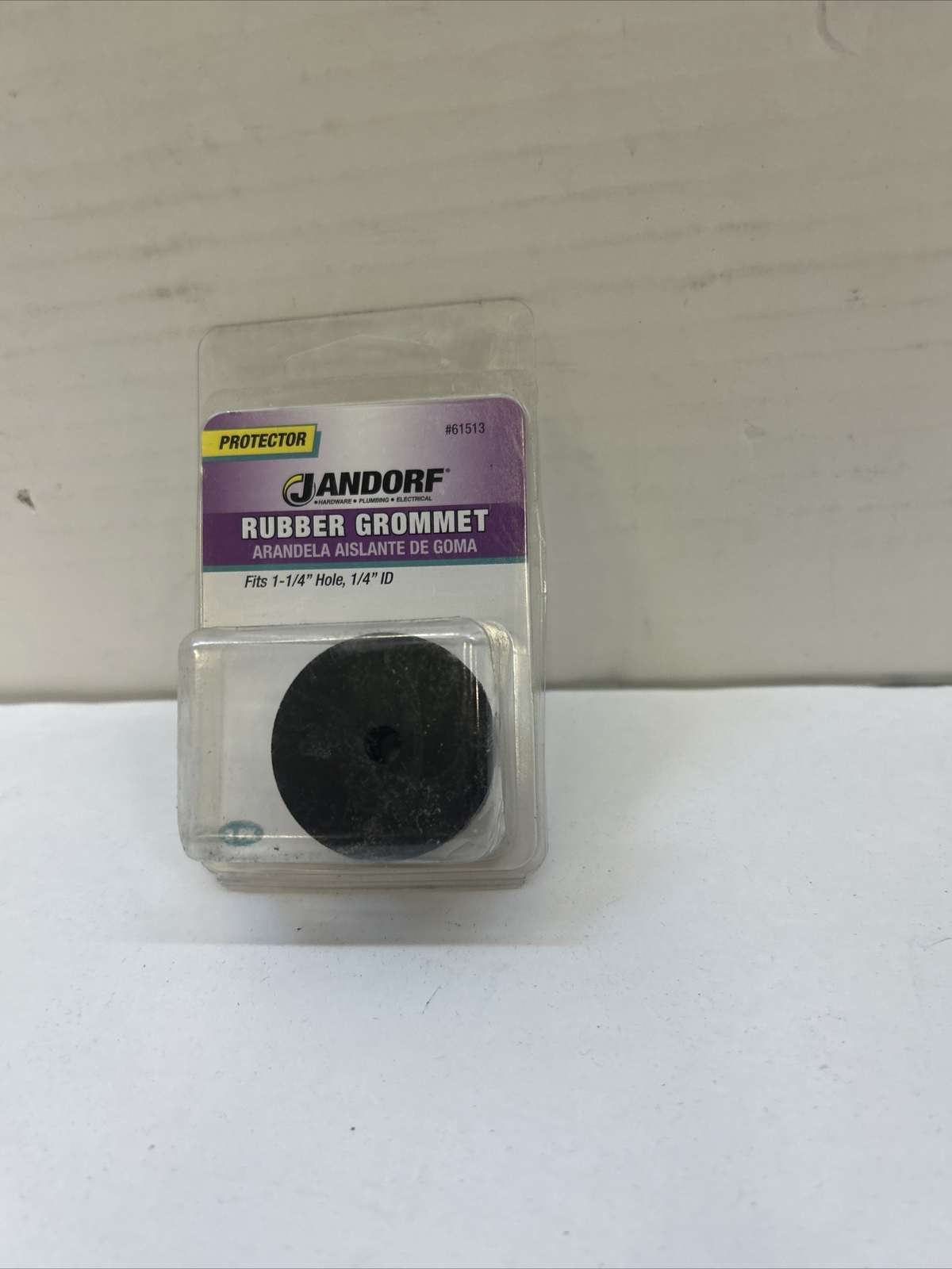 Jandorf RUBBER GROMMET 2pk 1-1/2″ Dia 7/16″ Depth Cover Hole Protect Cable 61513