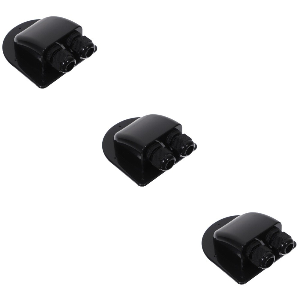 Set of 3 Waterproof Cable Pass Through Double Solar-cable-entry Dual Hole