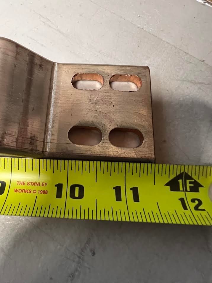 lot of 7 10″ busbar already bent and punched 4 oval holes each side see pictures