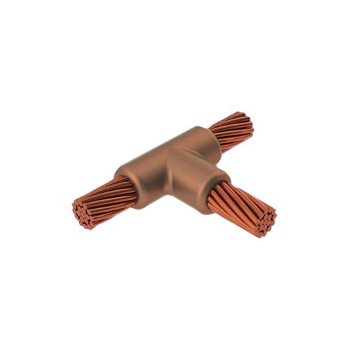 Erico TAC2Q1V, 4/0 AWG Main, 2 AWG Tap, Tee, Cable to Cable Welding Mold, 1 pc