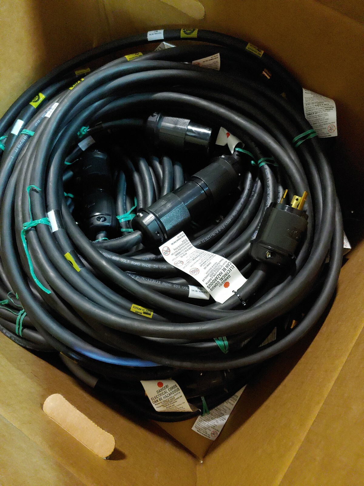 Carol 3/C 10AWG 600V UL Listed Water Resistant Extension Cord 30A 250V Hubbell