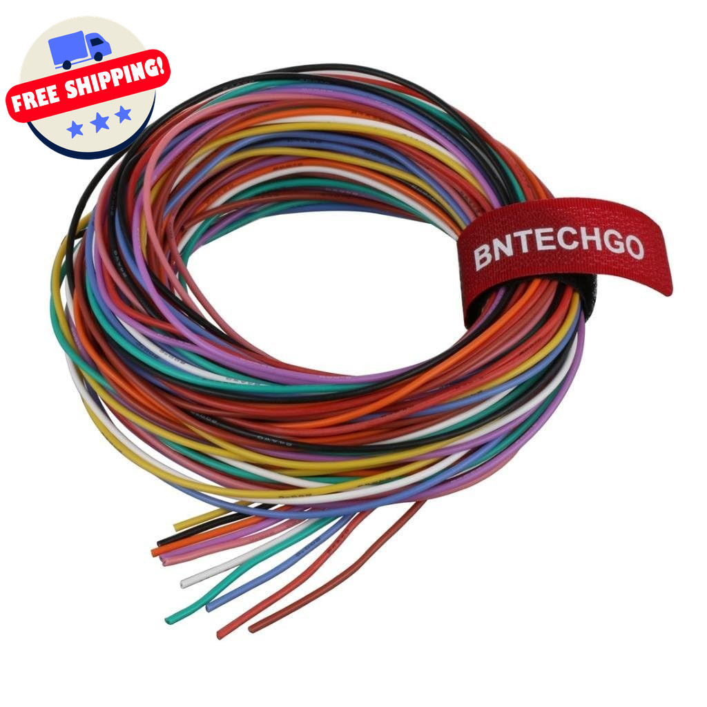 20 AWG Silicone Wire 10 Color Kit – 100Ft, Tinned Copper, Flexible