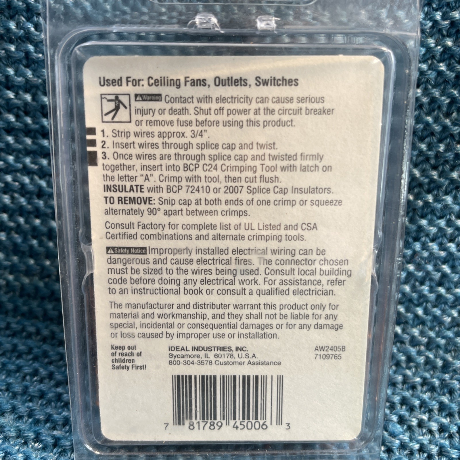 Vintage Buchanan Copper Crimp Splice Caps 2006SC (open Pack) Qty 60 Pcs