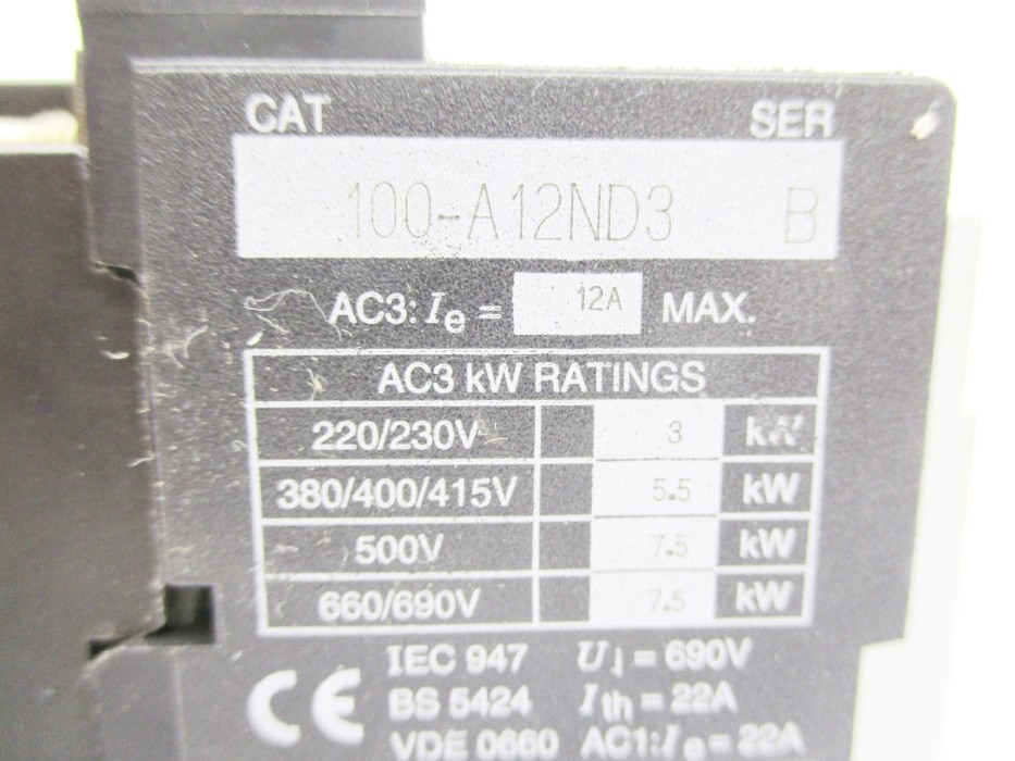 INDUSTRIAL SPARE PART 100-A12ND3 SER. B 110/120V NSNP