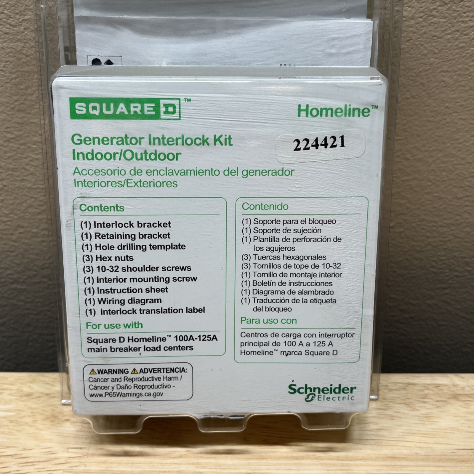 Square D 1-in Generator interlock kit – HOMCRBGK1C