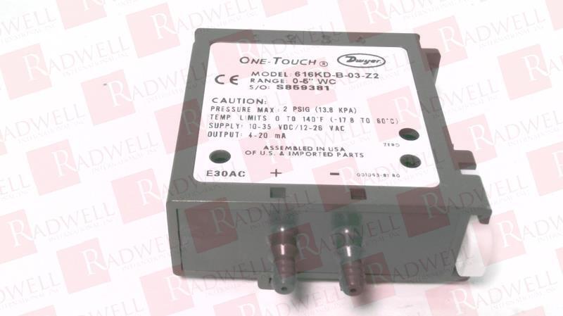 DWYER 616KD-B-03-Z2 / 616KDB03Z2 (NEW NO BOX)